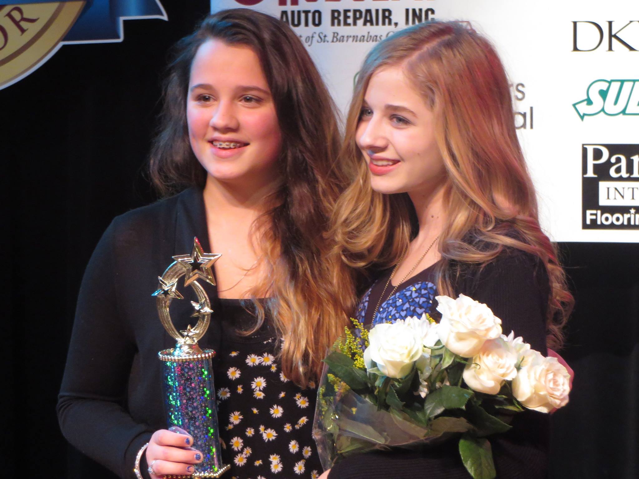 Jackie Evancho with Gabby Barrett the 2014 Kean Quest Talent Search Judges Choice Winner - First Place
