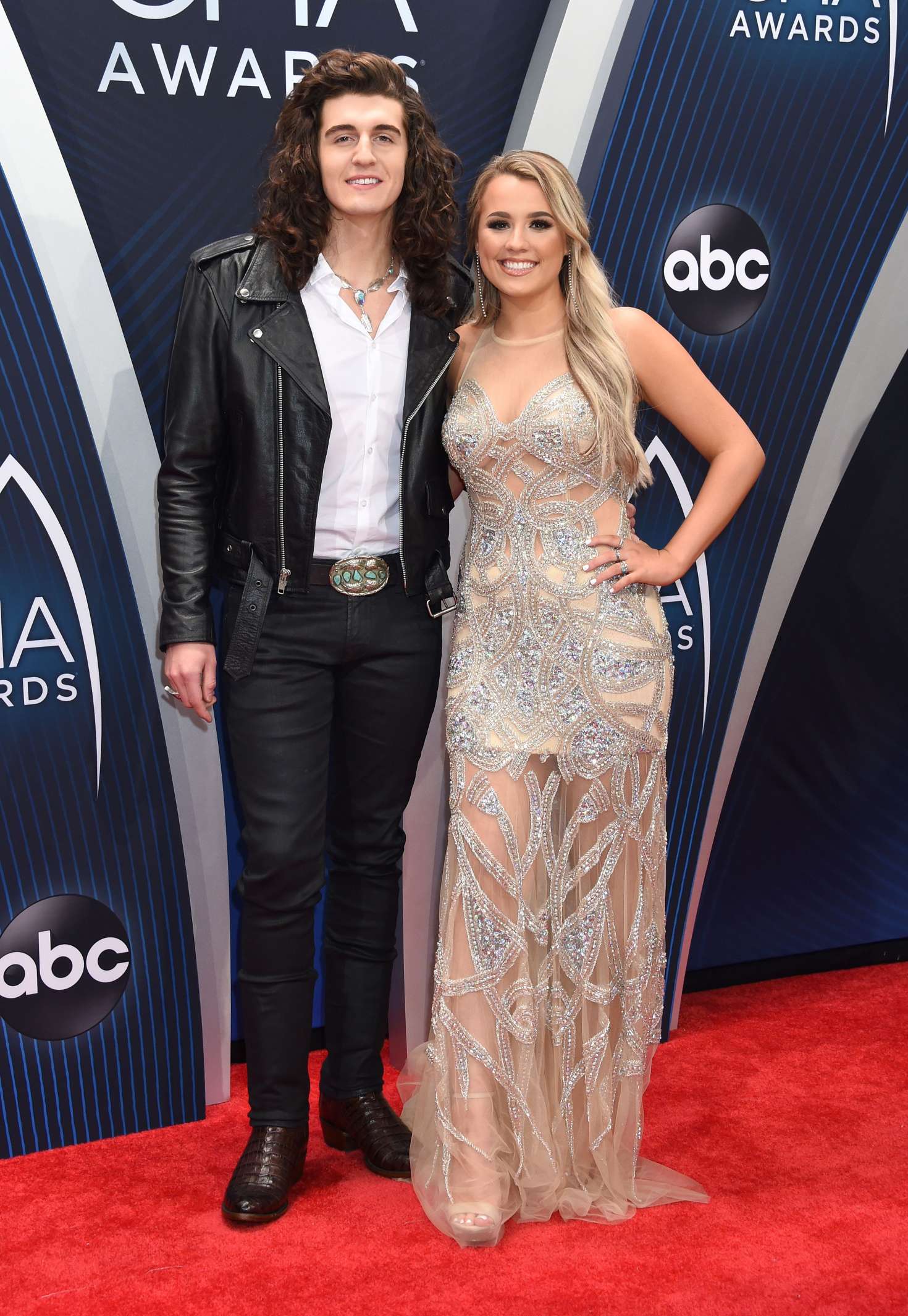 Cade Foehner and Gabby Barrett at the 2018 CMA Awards