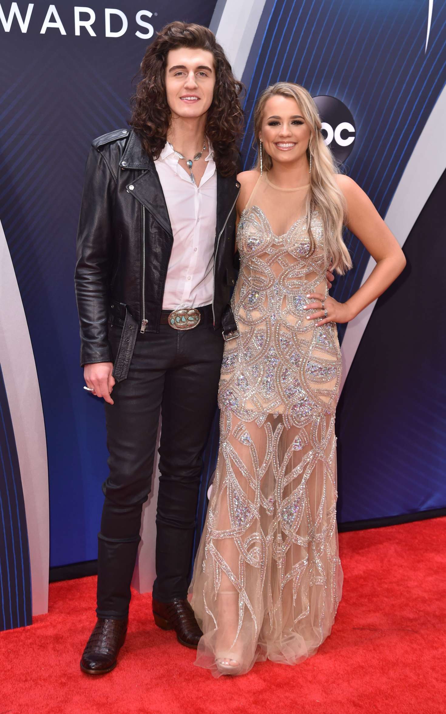 Cade Foehner and Gabby Barrett at the 2018 CMA Awards
