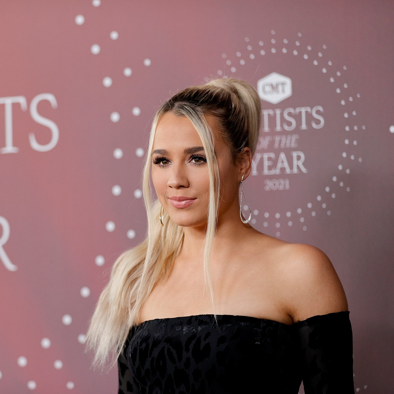Gabby Barrett on the red carpet at the 2021 CMT Artists Of The Year

