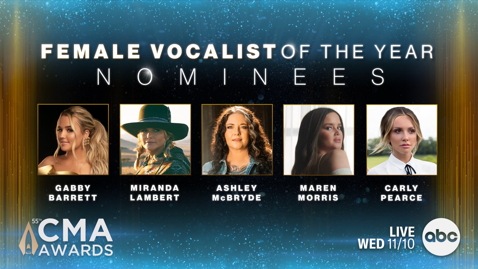 Gabby Barrett Female Vocalist of the Year 55th Annual CMA Awards Nominee
