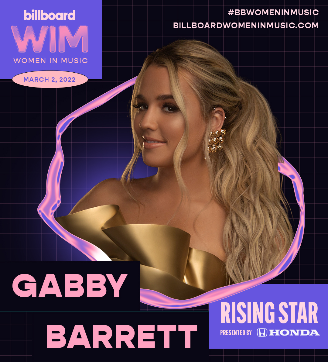 Gabby Barrett is the Rising Star honoree at Billboard's 2022 Women in Music Awards
