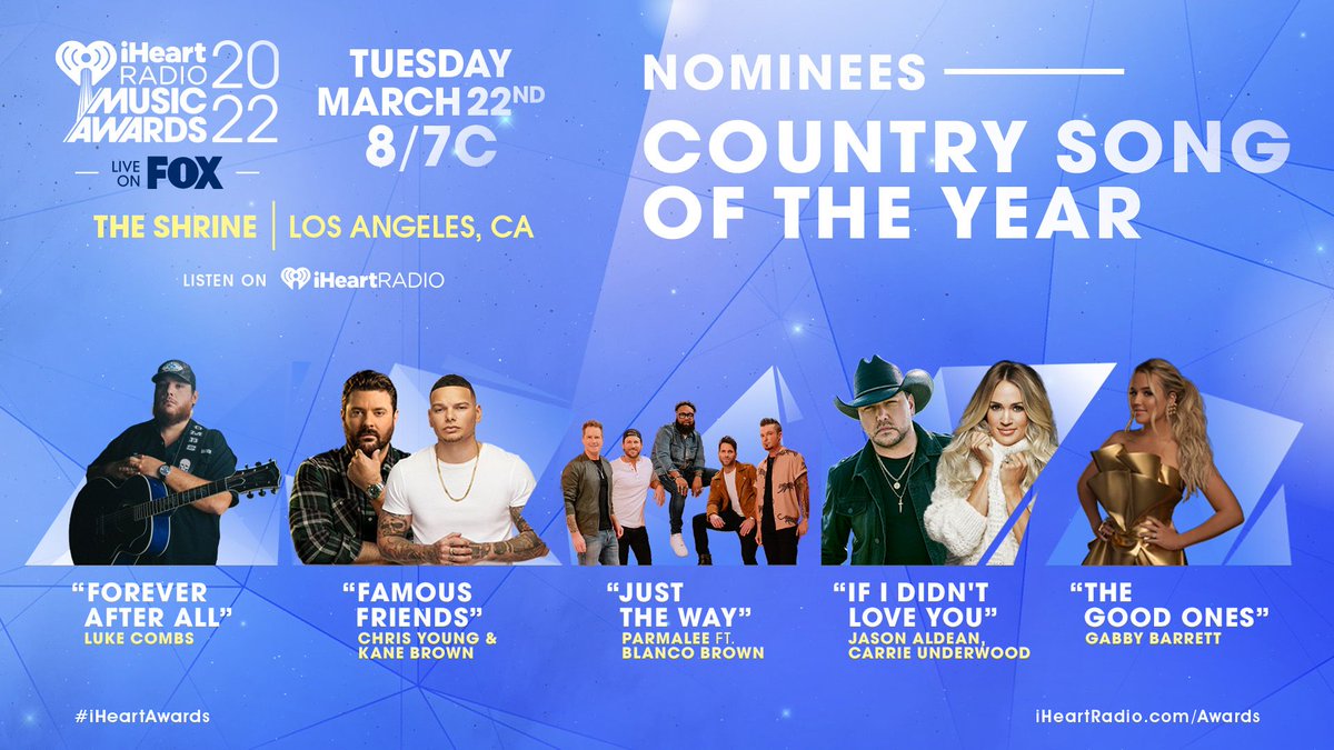 GABBY BARRETT NOMINATED FOR COUNTRY SONG OF THE YEAR FOR "THE GOOD ONES" AT THE 2022 IHEARTRADIO MUSIC AWARDS