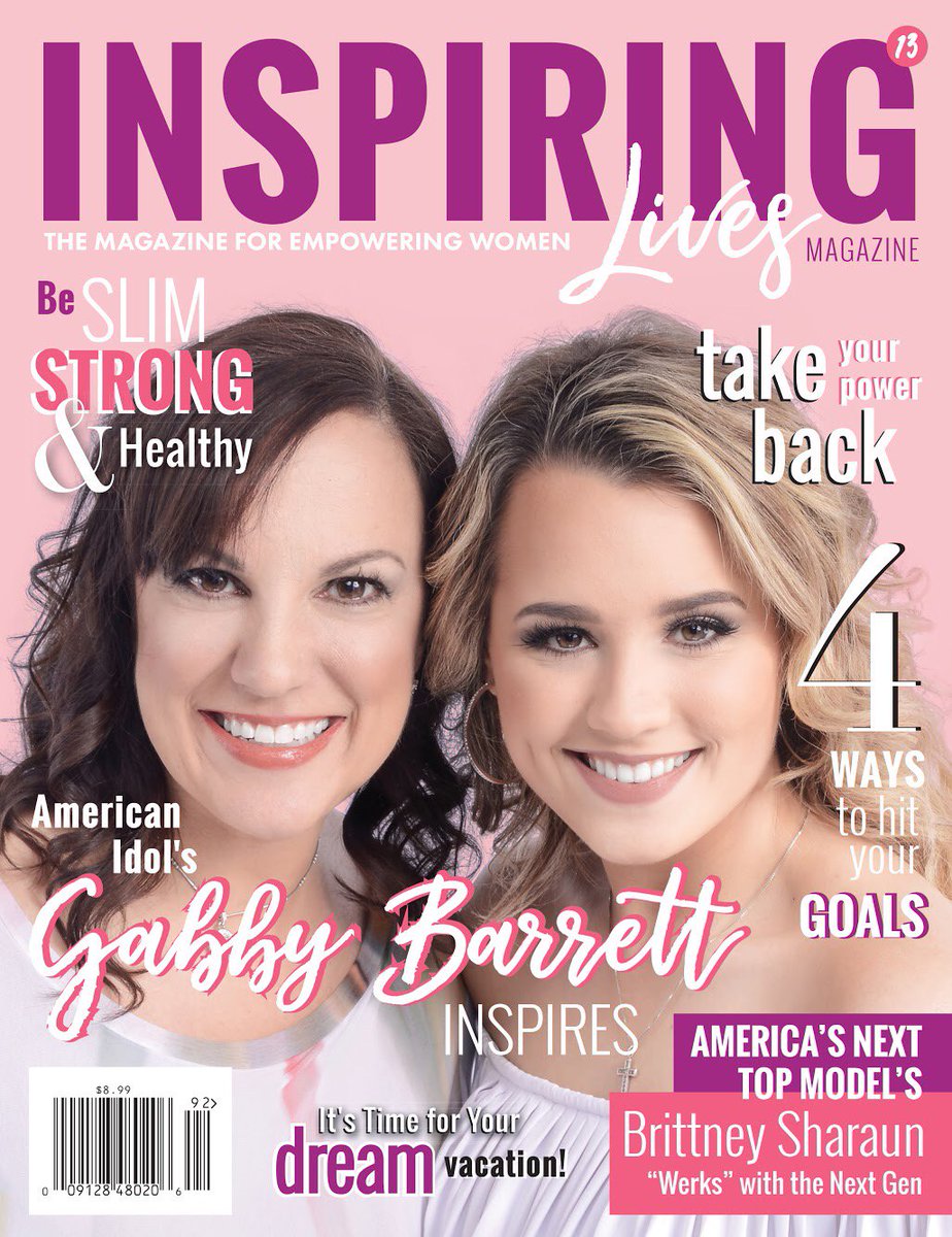 Dr. Shellie Hipsky and Gabby Barrett on the cover of Inspiring Lives Magazine - Issue 13: Summer 2019