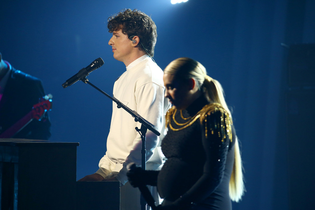 Gabby Barrett and Charlie Puth performing "I HOPE" Live at the 2020 CMA Awards on November 11, 2020
