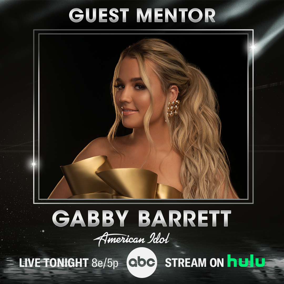 Gabby Barrett is the guest mentor for the Top 14 on the 2022 American Idol.
