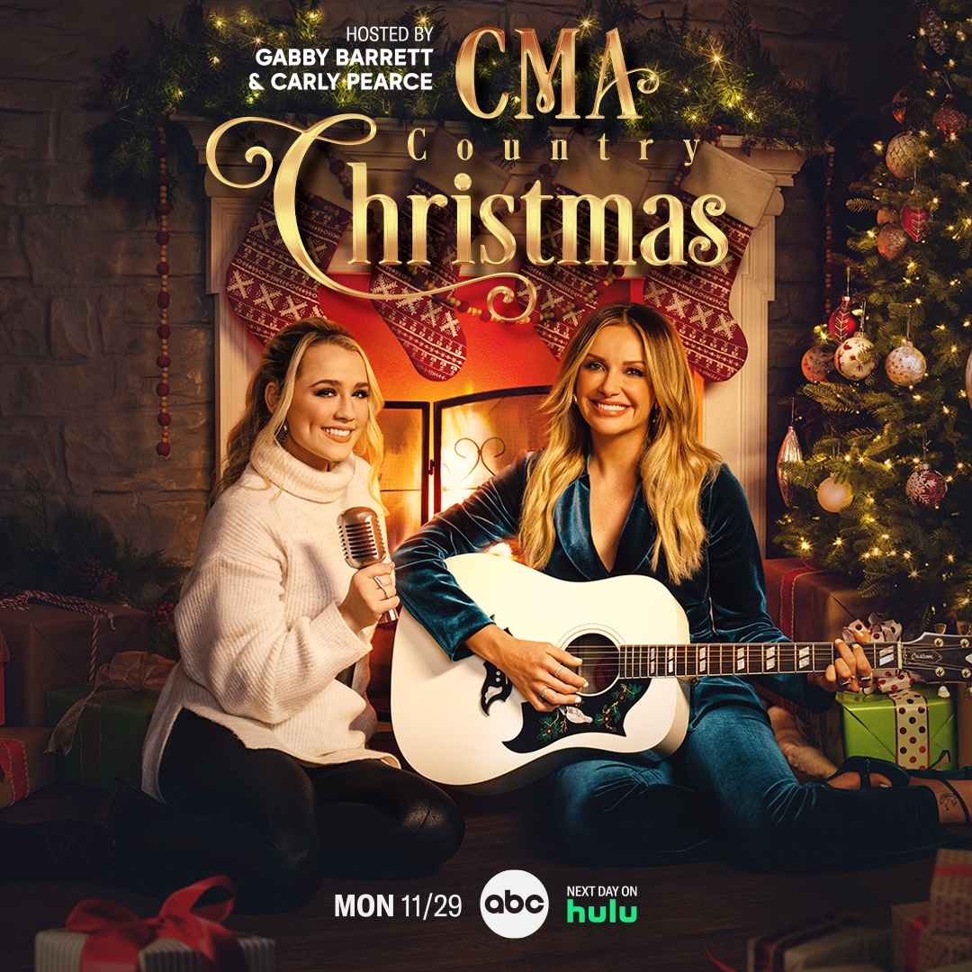 Gabby Barrett & Carly Pearce to host the 12th annual CMA Country Christmas airing on ABC on Monday, November 29, 2021
