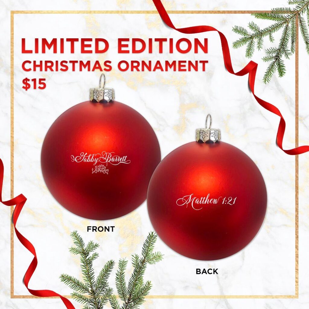 Gabby Barrett Limited Edition Christmas Ornament